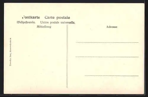 AK Dannenfels, Gasthaus zur Post J. Lander, Ortsansicht mit Donnersberg