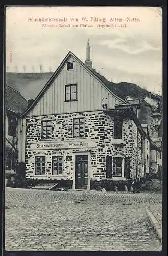 AK Altena-Nette, Gasthaus von W. Pilling am Platze