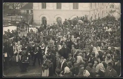 Foto-AK Admont, Faschingszug am 24.02.1914