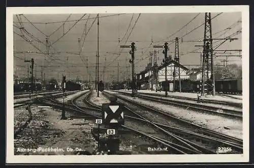 AK Attnang-Puchheim, Motiv vom Bahnhof