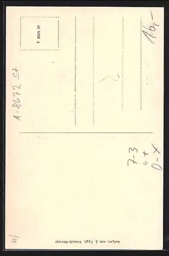 AK St. Kathrein am Hauenstein, Kohlenbergbau, Ortsansicht aus der Vogelschau