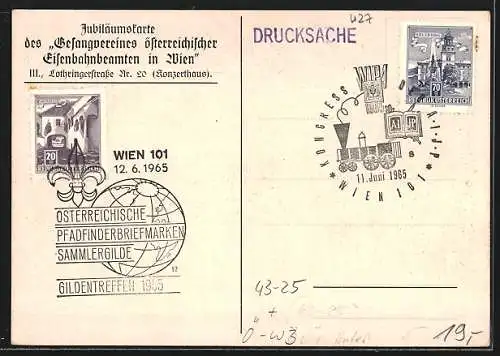 AK Wien, 50 Jahre Gesangverein österreichischer Eisenbahnbeamten 1930, Lothringerstrasse 20 (Konzerthaus)