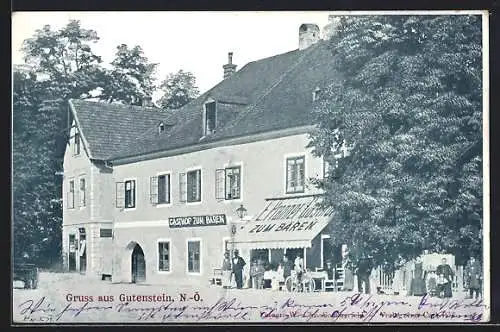 AK Gutenstein /N.-Ö., Gasthof zum Bären, Bes. E. Pranner