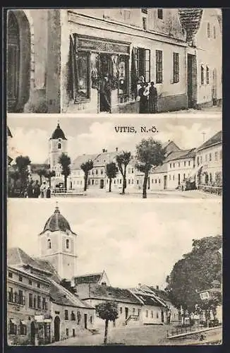 AK Vitis /N.-Ö., Kleine Handlung, Ortspartie mit Blick zur Kirche