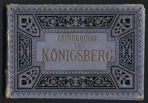 Leporello-Album 15 Lithographie-Ansichten Königsberg / Kaliningrad, Hauptwache, Universität, Postamt, Bahnhof, Krankenh.