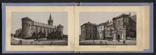 Leporello-Album 15 Lithographie-Ansichten Königsberg / Kaliningrad, Hauptwache, Universität, Postamt, Bahnhof, Krankenh.