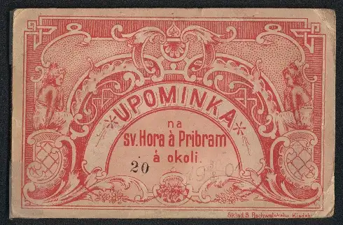 Leporello-Album 12 Lithographie-Ansichten Pribram, Adalbert-Schacht, Birkenberg, Schmelzhütte, Maria Schacht, Hlg. Berg