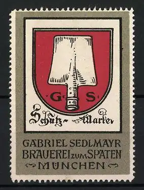 Reklamemarke München, Gabriel Sedlmayr Brauerei zum Spaten, Spaten-Symbol