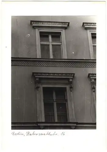 Fotografie F. M. Schimmel, Berlin, Ansicht Berlin, Fenster mit Verzierung in der Habersaathstrasse 16