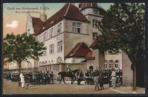 AK Neubreisach /O.-Els., Neue Infanterie-Kaserne mit Einmarsch