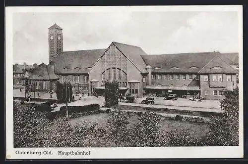 AK Oldenburg / O., Blick zum Hauptbahnhof