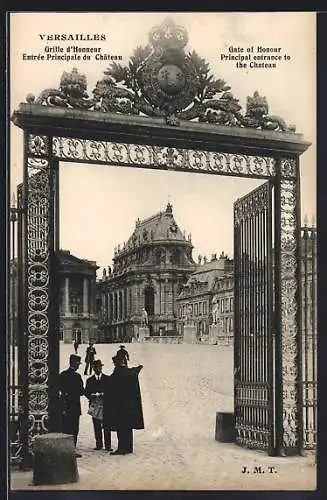 AK Versailles, Grille d`Honneur, Entrée Principale du Chateau