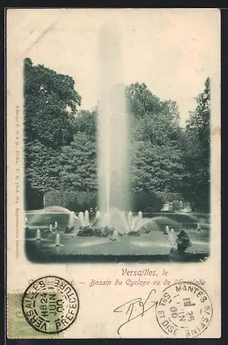 AK Versailles, Grandes Eaux, Bassin du Cyclope vu de l`Encelade