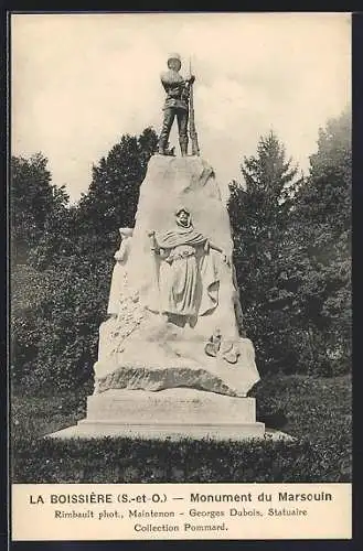 AK La Boissiére /S.-et-O., Monument du Marsouin