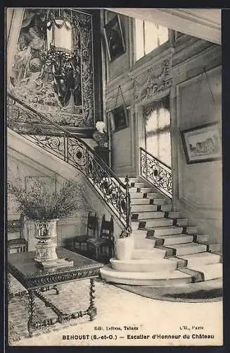 AK Behoust /S.-et-O., Escalier d`Honneur du Chateau