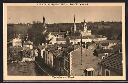 AK Ligugé, Abbaye Saint-Martin vue de l`ouest