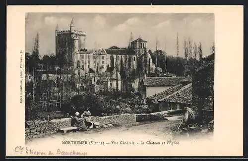 AK Morthemer, Vue Générale, Le Château et l`Église