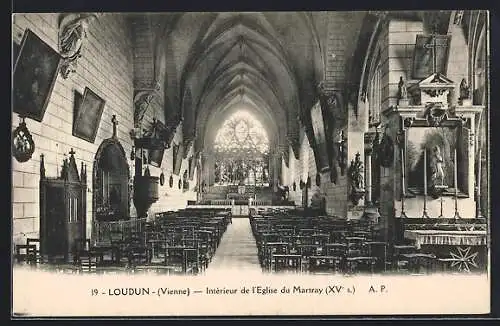 AK Loudun, Intérieur de l`Église du Martray, XVe s.