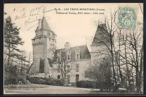 AK Les Trois-Moutiers, Château de Ternay, XVe siècle, Côté nord