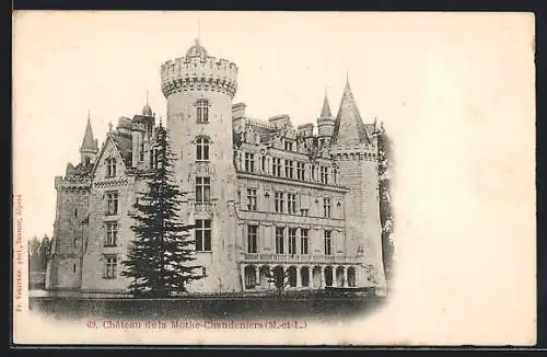 AK La Mothe-Chandeniers, Château imposant du XIXe siècle