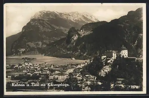 AK Kufstein in Tirol, Teilansicht mit Kaisergebirge