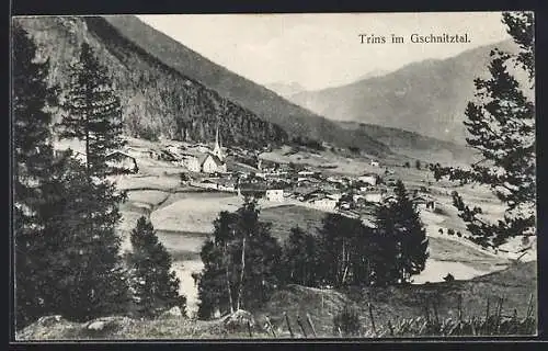 AK Trins im Gschnitztal, Teilansicht mit Kirche