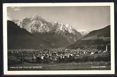 AK Lienz in Ost Tirol, Teilansicht mit Spitzkofel