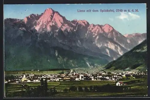 AK Lienz, Teilansicht mit dem Spitzkofel