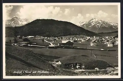 AK Seefeld i. Tirol, Teilansicht mit Hochreder