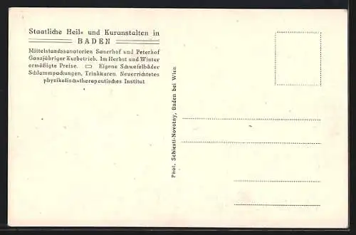 AK Baden b. Wien, Hotel Sauerhof