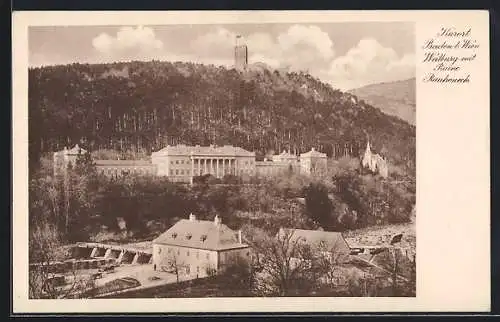 AK Baden b. Wien, Weilburg mit Ruine Rauheneck