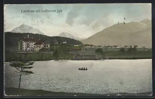 AK Igls, Lansersee mit Blick auf den Ort