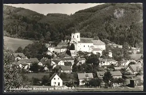 AK Kirchberg am Wechsel, Teilansicht mit Kirche