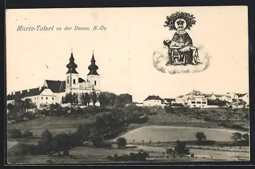 AK Maria-Taferl an der Donau, Wallfahrtskirche mit Gnadenbild