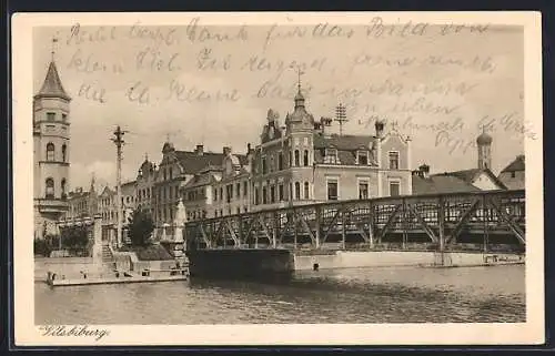 AK Vilsbiburg, Flusspartie mit Brücke