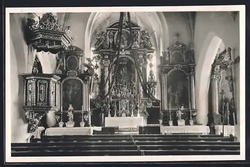 AK Gundihausen /Bayern, Katholische Kirche, Innenansicht