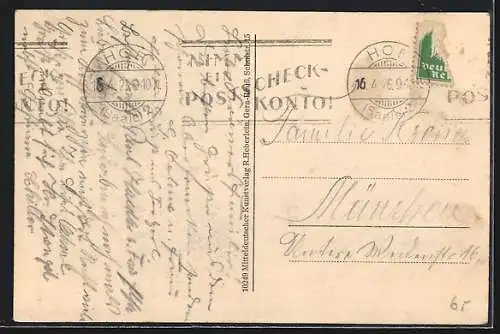 AK Hof i. B., Partie am Rathaus