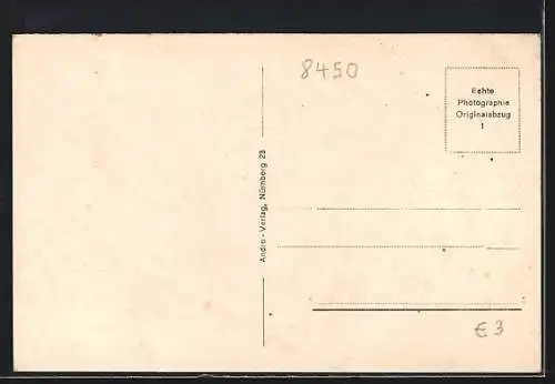 AK Amberg, Rathaus mit Strassenpartie
