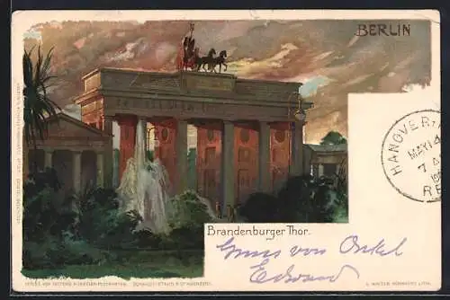 Künstler-AK Heinrich Kley: München, Brandenburger Tor