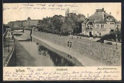 AK Wien, Stadtpark, Restaurant Neue Milchtrinkhalle