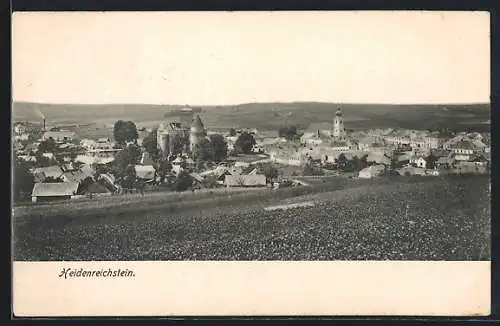 AK Heidenreichstein, Ortsansicht aus der Vogelschau