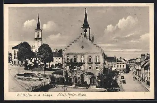 AK Waidhofen a. d. Thaya,  Platz mit Kirche