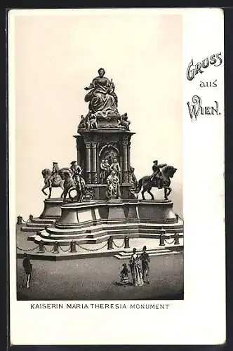 Lithographie Wien, Kaiserin Maria Theresia Monument