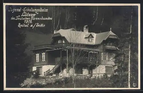 AK Spital am Semmering, Jugend-Erholungsheim Lützow des Deutschen Turnerbundes 1919