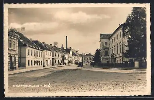 AK Wieselburg /N. Ö., Strassenpartie im Ortskern