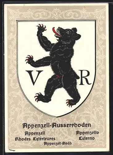 AK Wappen des schweizer Kantones Appenzell-Ausserrhoden