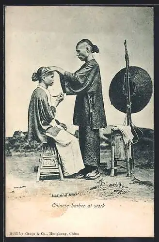 AK Chinese barber at work