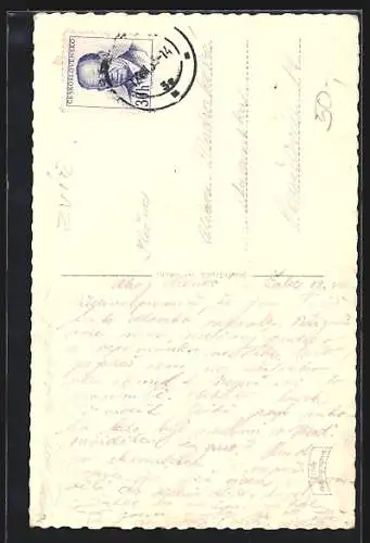 AK Hund, Pekinese sitzt auf einer Decke