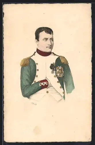 AK Portrait von Napoleon in Uniform mit Orden