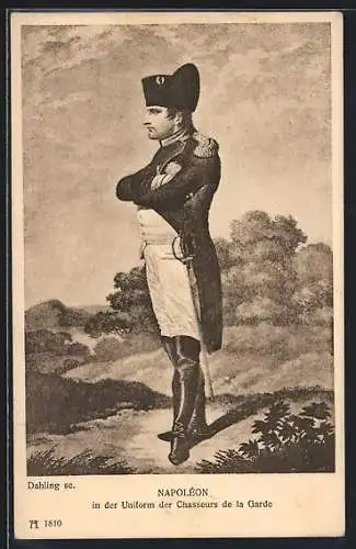 AK Napoleon in der Uniform des Chasseurs de la Garde